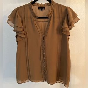 1.State flutter sleeve blouse